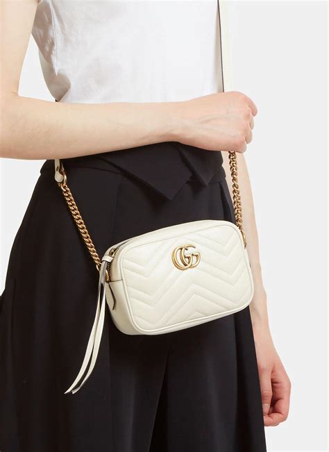 gucci white marmont mini|Gucci Marmont mini bag price.